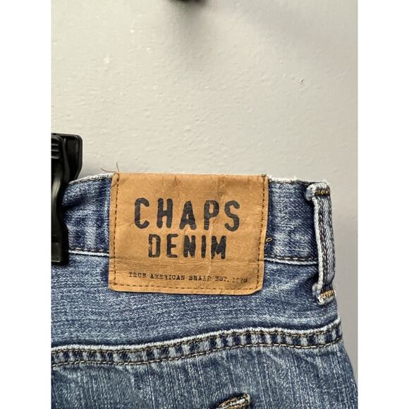 Chaps Jeans Mens Size 40x32 Straight Fit‎ Denim Blue Casual - Picture 7 of 9